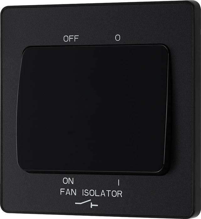BG Evolve PCDMB15B 10A Triple Pole Fan Isolator Switch - Matt Black (Black) - westbasedirect.com