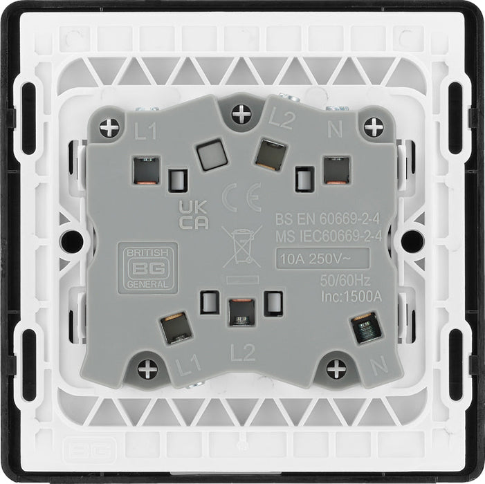 BG Evolve PCDMB15B 10A Triple Pole Fan Isolator Switch - Matt Black (Black) - westbasedirect.com