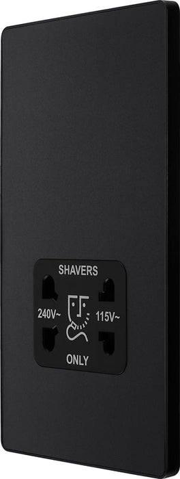 BG Evolve PCDMB20B 115/240V Dual Voltage Shaver Socket - Matt Black (Black) - westbasedirect.com