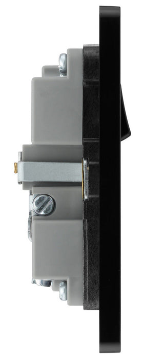 BG Evolve PCDMB21UAC18B 13A Single Switched Power Socket + USB A+C (18W) - Matt Black (Black) - westbasedirect.com