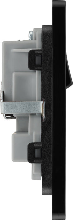 BG Evolve PCDMB22B 13A Double Switched Power Socket - Matt Black (Black) - westbasedirect.com
