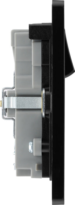 BG Evolve PCDMB22UAC45B 13A Double Switched Power Socket + USB A+C (45W) - Matt Black (Black) - westbasedirect.com