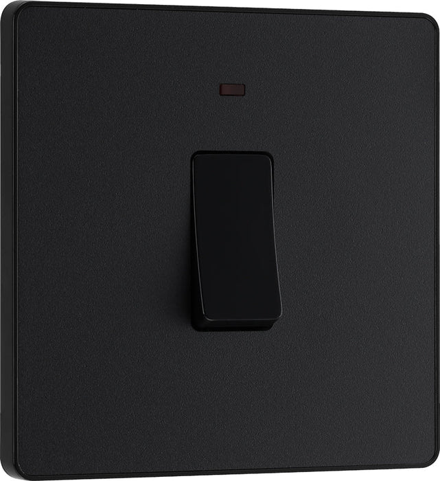 BG Evolve PCDMB31B 20A Double Pole Switch with Power LED Indicator - Matt Black (Black) - westbasedirect.com