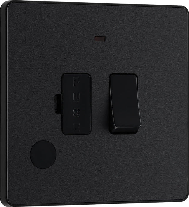 BG Evolve PCDMB52B 13A Switched Fused Connection Unit with Power LED Indicator & Flex Outlet - Matt Black (Black) - westbasedirect.com