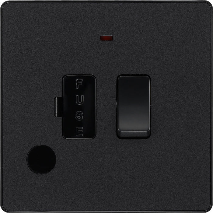 BG Evolve PCDMB52B 13A Switched Fused Connection Unit with Power LED Indicator & Flex Outlet - Matt Black (Black) - westbasedirect.com