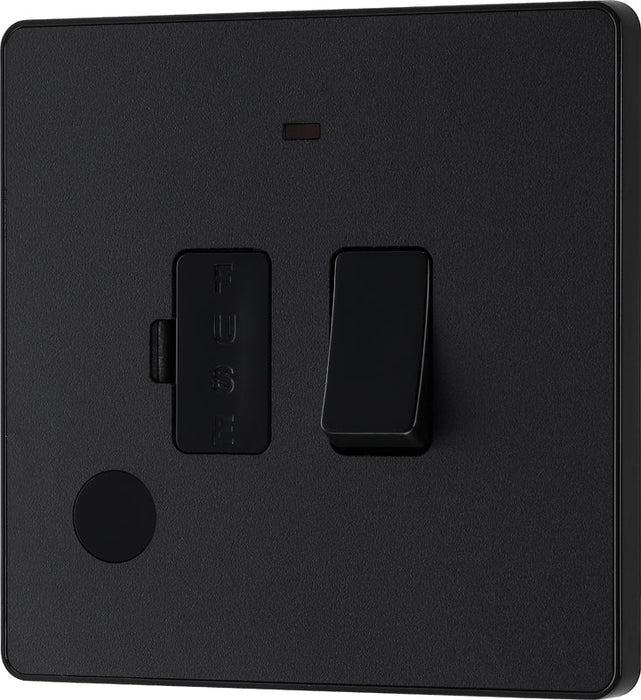 BG Evolve PCDMB52B 13A Switched Fused Connection Unit with Power LED Indicator & Flex Outlet - Matt Black (Black) - westbasedirect.com