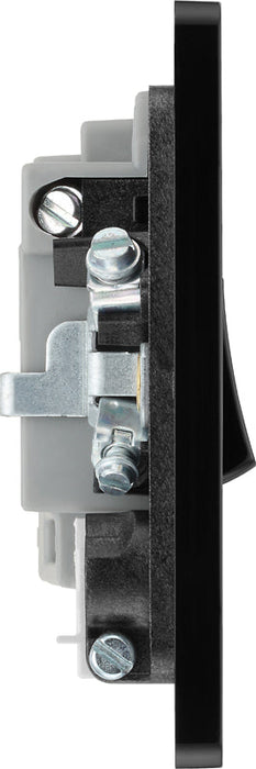 BG Evolve PCDMB52B 13A Switched Fused Connection Unit with Power LED Indicator & Flex Outlet - Matt Black (Black) - westbasedirect.com