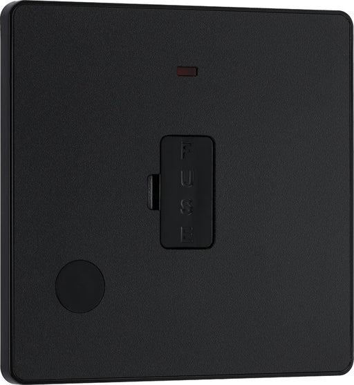 BG Evolve PCDMB54B 13A Unswitched Fused Connection Unit with Power LED Indicator & Flex Outlet - Matt Black (Black) - westbasedirect.com