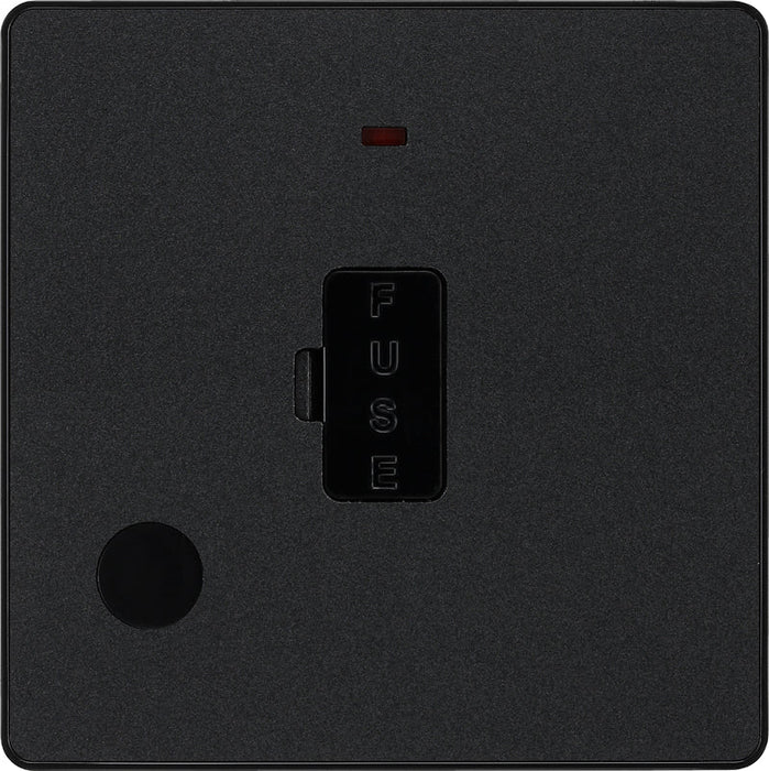 BG Evolve PCDMB54B 13A Unswitched Fused Connection Unit with Power LED Indicator & Flex Outlet - Matt Black (Black) - westbasedirect.com