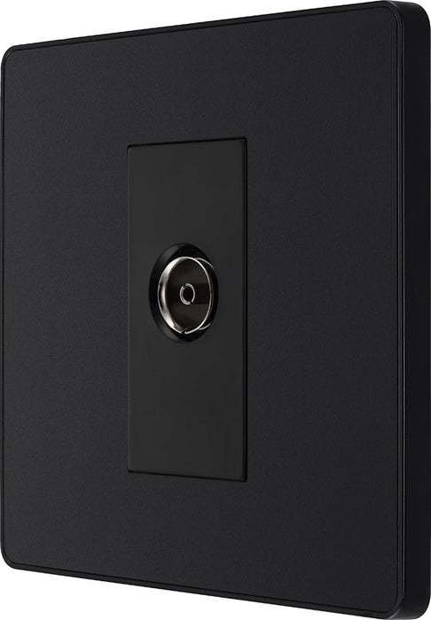 BG Evolve PCDMB60B Single Socket for TV or FM Co-Axial Aerial Connection - Matt Black (Black) - westbasedirect.com