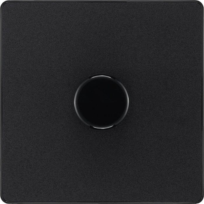 BG Evolve PCDMB81B 2-Way Trailing Edge LED 200W Single Dimmer Switch Push On/Off - Matt Black (Black) - westbasedirect.com