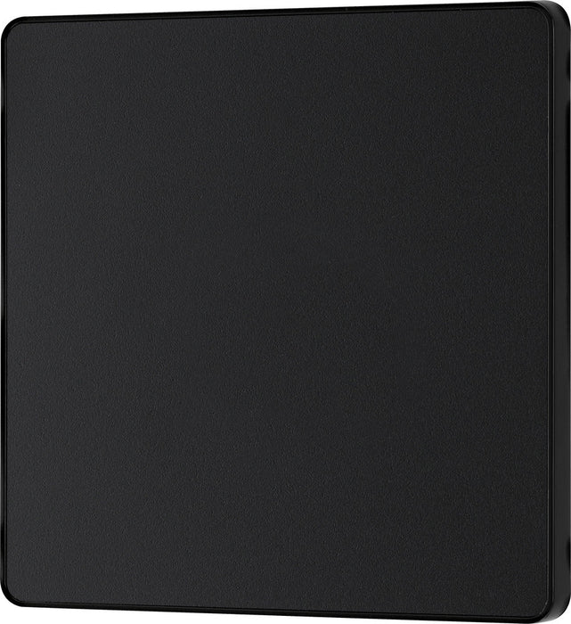 BG Evolve PCDMB94B Single Blank Plate - Matt Black (Black) - westbasedirect.com