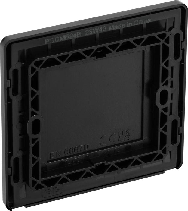 BG Evolve PCDMB94B Single Blank Plate - Matt Black (Black) - westbasedirect.com
