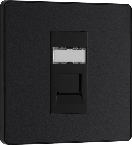 BG Evolve PCDMBRJ451B Single RJ45 Telephone Socket - Matt Black (Black) - westbasedirect.com