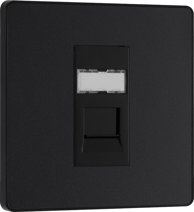 BG Evolve PCDMBRJ451B Single RJ45 Telephone Socket - Matt Black (Black) - westbasedirect.com