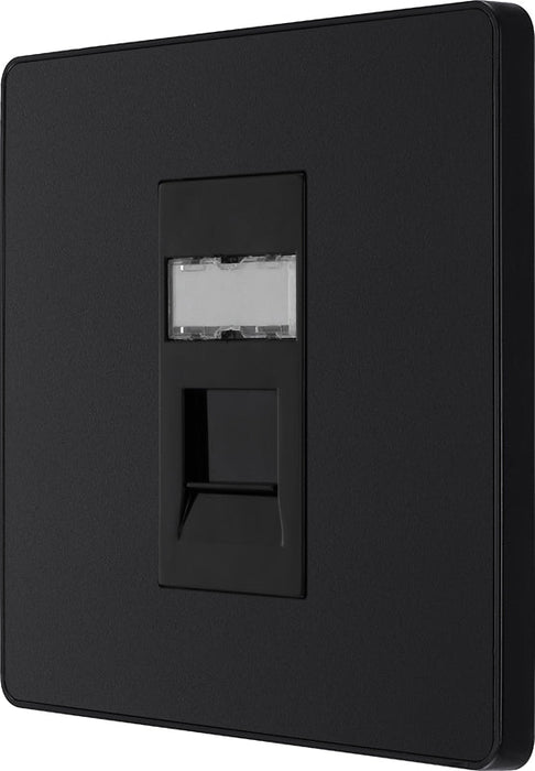 BG Evolve PCDMBRJ451B Single RJ45 Telephone Socket - Matt Black (Black) - westbasedirect.com