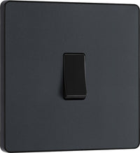 BG Evolve PCDMG12B 20A 16AX 2 Way Single Light Switch - Matt Grey (Black)