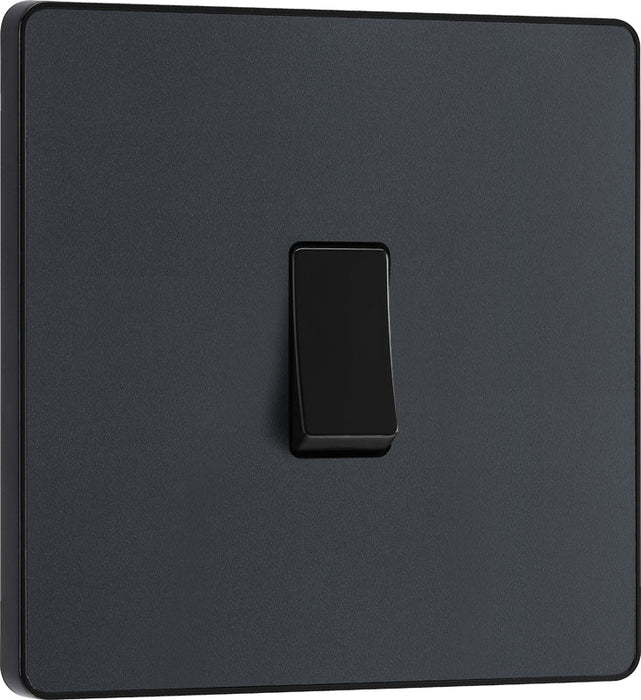 BG Evolve PCDMG12B 20A 16AX 2 Way Single Light Switch - Matt Grey (Black) - westbasedirect.com