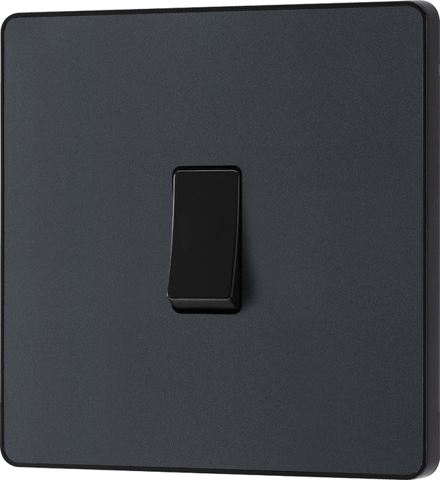 BG Evolve PCDMG12B 20A 16AX 2 Way Single Light Switch - Matt Grey (Black) - westbasedirect.com