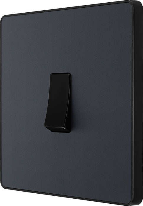 BG Evolve PCDMG12B 20A 16AX 2 Way Single Light Switch - Matt Grey (Black) - westbasedirect.com