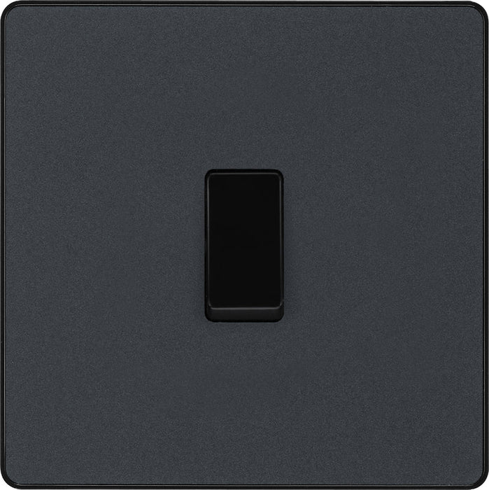 BG Evolve PCDMG13B 20A 16AX Single Intermediate Light Switch - Matt Grey (Black) - westbasedirect.com