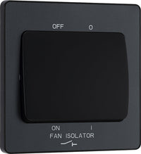 BG Evolve PCDMG15B 10A Triple Pole Fan Isolator Switch - Matt Grey (Black)