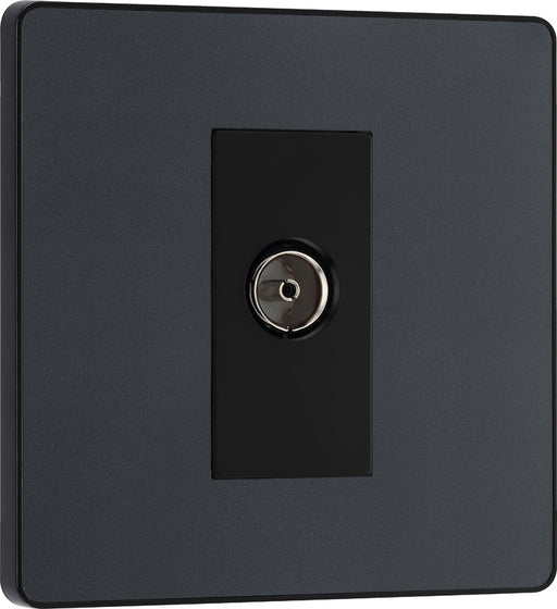 BG Evolve PCDMG60B Single Socket for TV or FM Co-Axial Aerial Connection - Matt Grey (Black) - westbasedirect.com