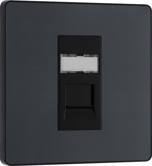 BG Evolve PCDMGRJ451B Single RJ45 Telephone Socket - Matt Grey (Black) - westbasedirect.com