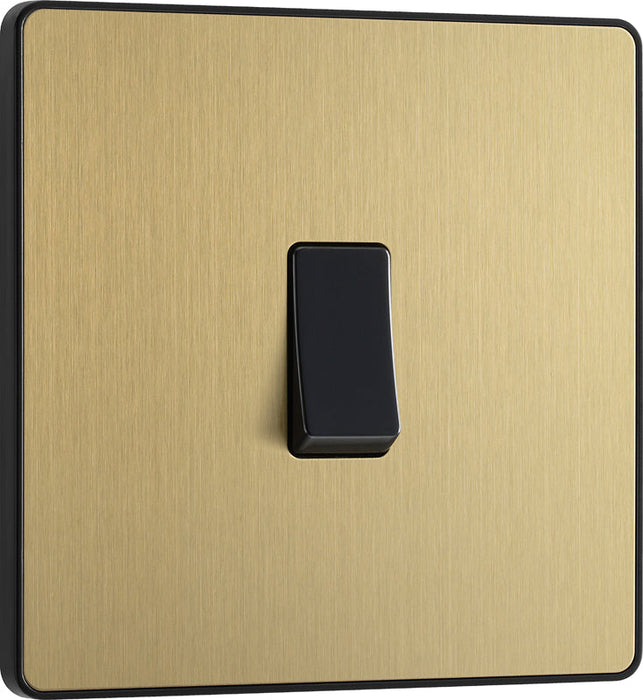 BG Evolve PCDSB12B 20A 16AX 2 Way Single Light Switch - Satin Brass (Black) - westbasedirect.com