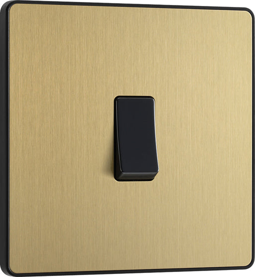 BG Evolve PCDSB13B 20A 16AX Single Intermediate Light Switch - Satin Brass (Black) - westbasedirect.com
