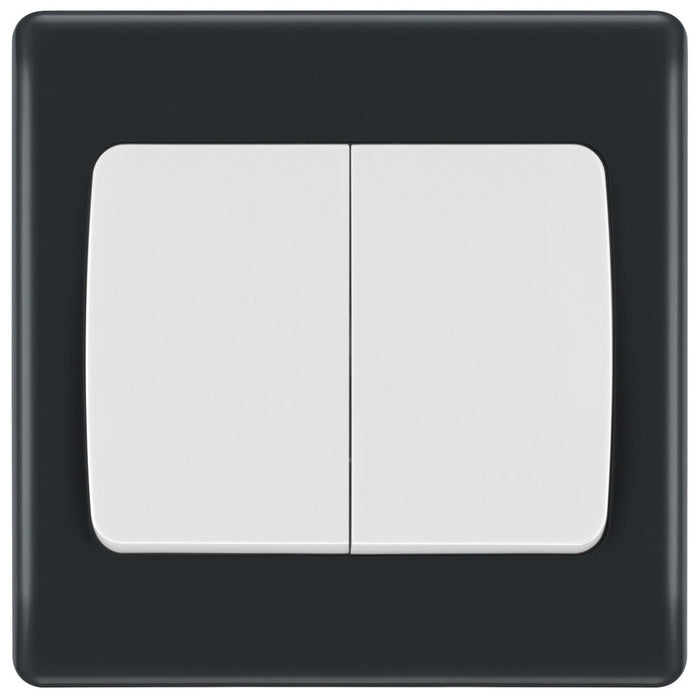 BG Part M PM42W Double Light Switch 10A Wide Rocker - westbasedirect.com