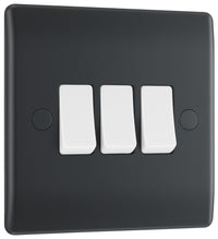 BG PM43 Part M 20A 16AX 2 Way Triple Light Switch