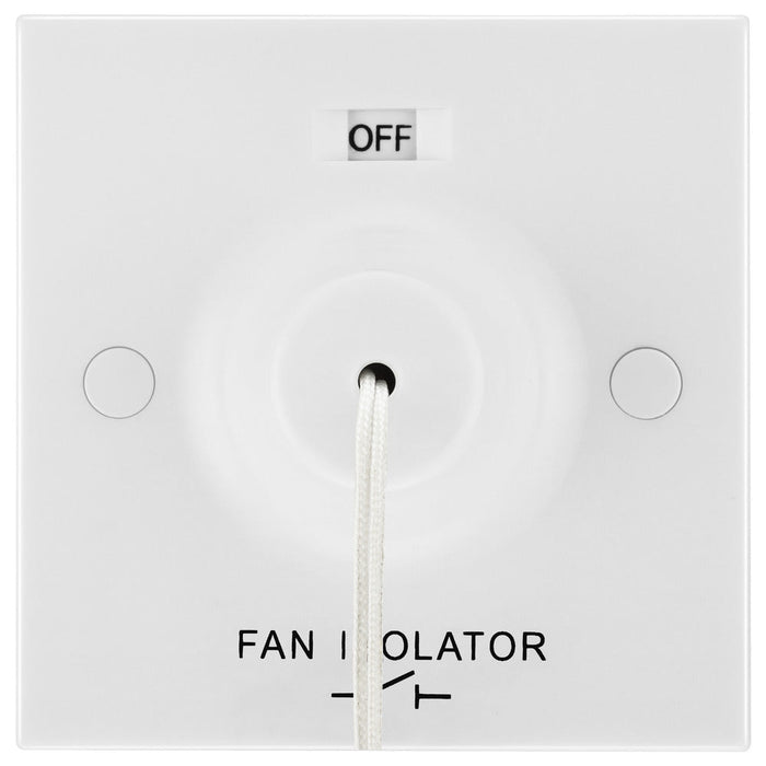 BG Part M PM804RD 10A Triple Pole Fan Isolator Ceiling Switch, Red Cord & 2 Bangles - westbasedirect.com