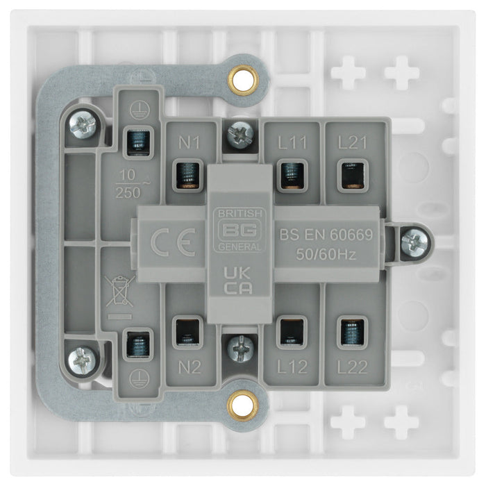 BG Part M PM804RD 10A Triple Pole Fan Isolator Ceiling Switch, Red Cord & 2 Bangles - westbasedirect.com