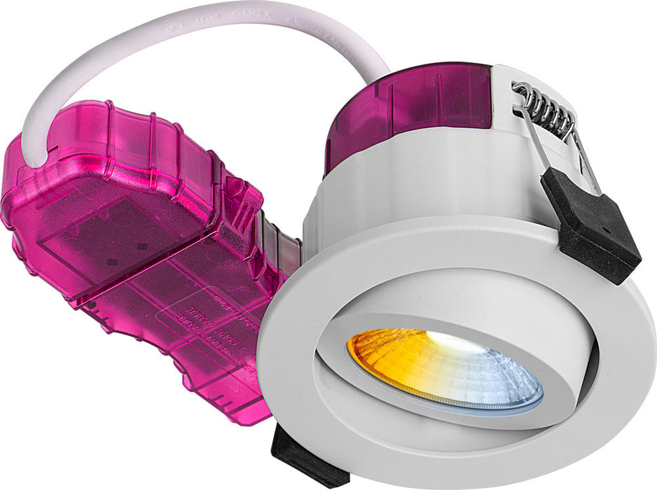 Luceco PTA6WCCT FType Elite 4W/6W 750Lm Power Change & 4 Colour CCT 2700K/3000K/4000K/6000K Dimmable IP65 White - Adjustable - westbasedirect.com