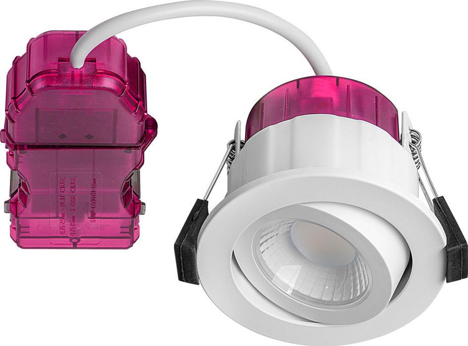 Luceco PTA6WCCT FType Elite 4W/6W 750Lm Power Change & 4 Colour CCT 2700K/3000K/4000K/6000K Dimmable IP65 White - Adjustable - westbasedirect.com