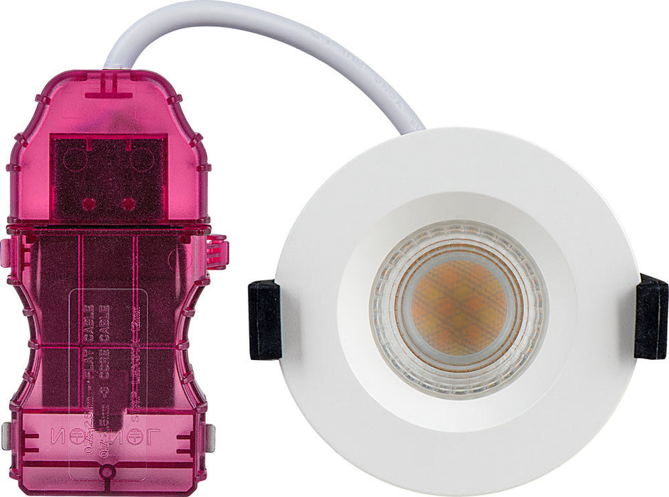 Luceco PTF6WCCT FType Elite 4W/6W 750Lm Power Change & 4 Colour CCT 2700K/3000K/4000K/6000K Dimmable IP65 White - Flat - westbasedirect.com