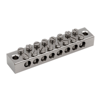 Unicrimp QBTB8 8 Way Earth Terminal Block - Brass