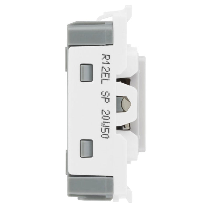 BG R12EL Nexus Grid 20A Secret Key SP 2-Way (EMG LTG TEST) - White - westbasedirect.com