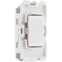 BG R14C Nexus Grid 20A SP 2-Way Retractive (PRESS) Centre Off - White