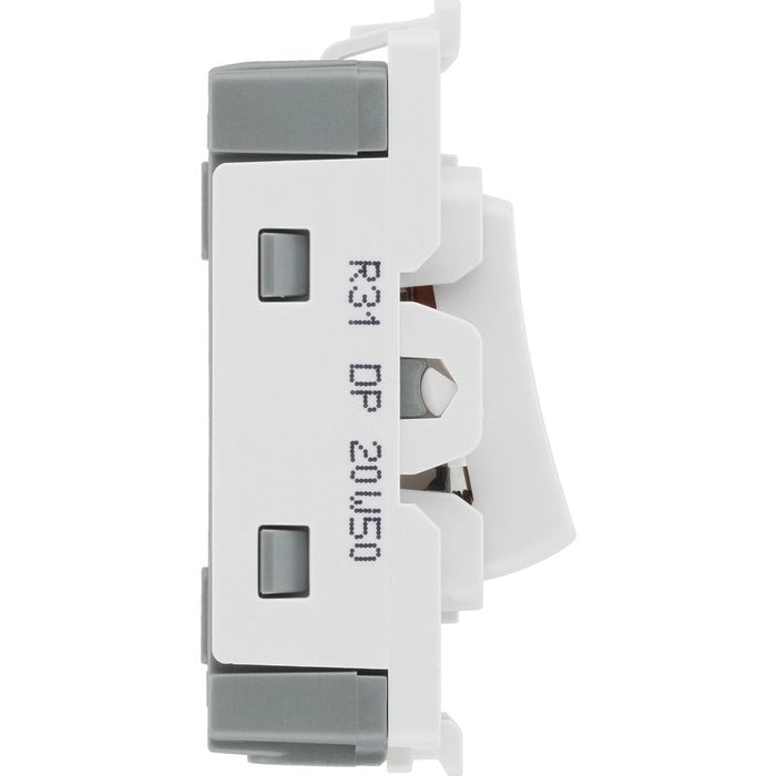 BG R31 Nexus Grid 20A DP + LED - White - westbasedirect.com
