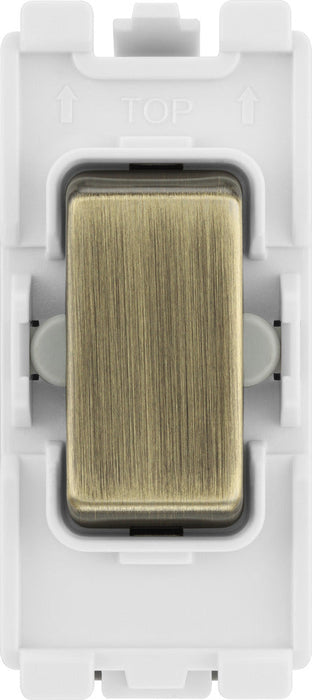 BG RAB12C Nexus Grid 20A SP 2-Way Centre Off - Antique Brass - westbasedirect.com