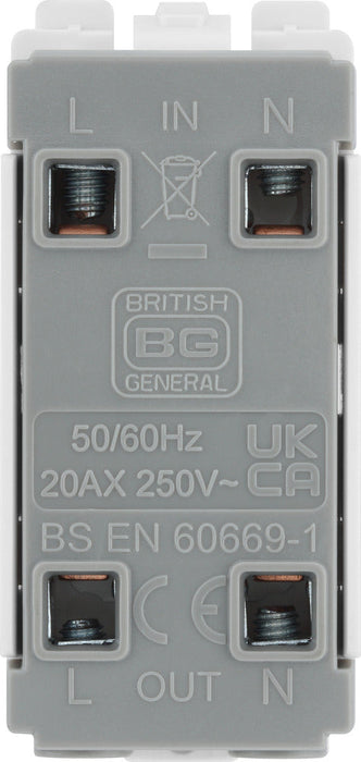 BG RAB30 Nexus Grid 20A DP - Antique Brass - westbasedirect.com