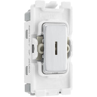 BG RBS12KY Nexus Grid 20A Secret Key SP 2-Way - Brushed Steel