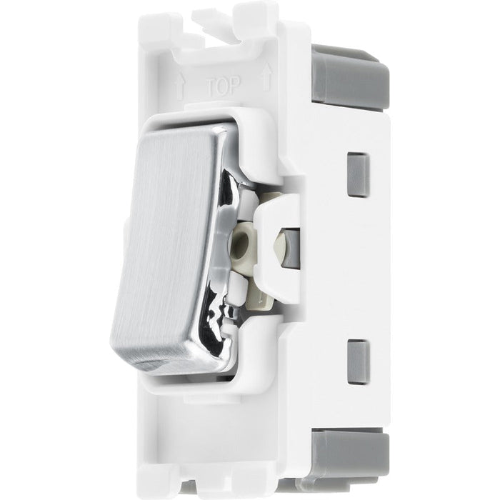 BG RBS12 Nexus Grid 20A SP 2-Way - Brushed Steel - westbasedirect.com