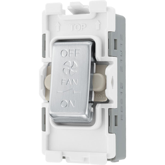 BG RBS15 Nexus Grid 20A Triple Pole Fan Isolator - Brushed Steel - westbasedirect.com