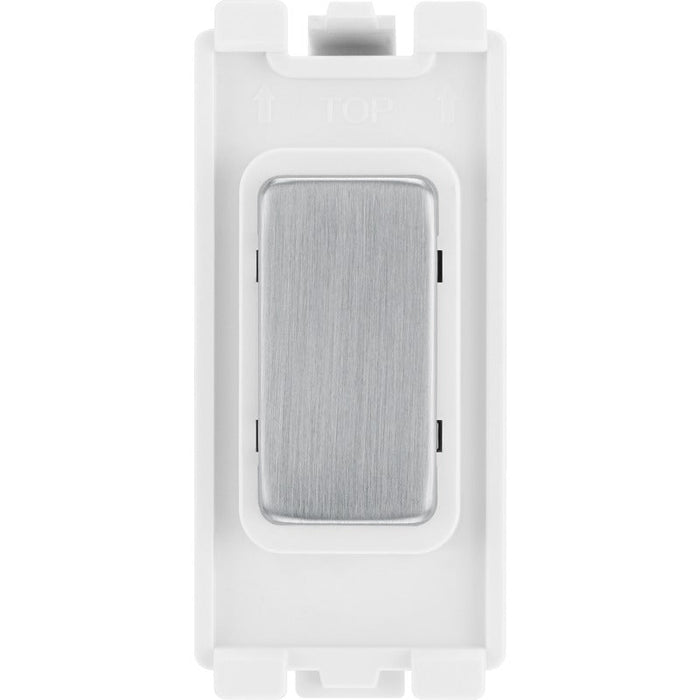 BG RBSBLNK Nexus Grid Blank Module - Brushed Steel - westbasedirect.com