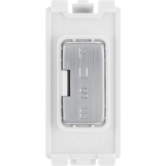 BG RBSFUSE Nexus Grid Fuse Holder - Brushed Steel - westbasedirect.com