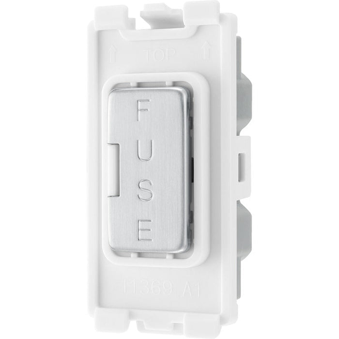 BG RBSFUSE Nexus Grid Fuse Holder - Brushed Steel - westbasedirect.com