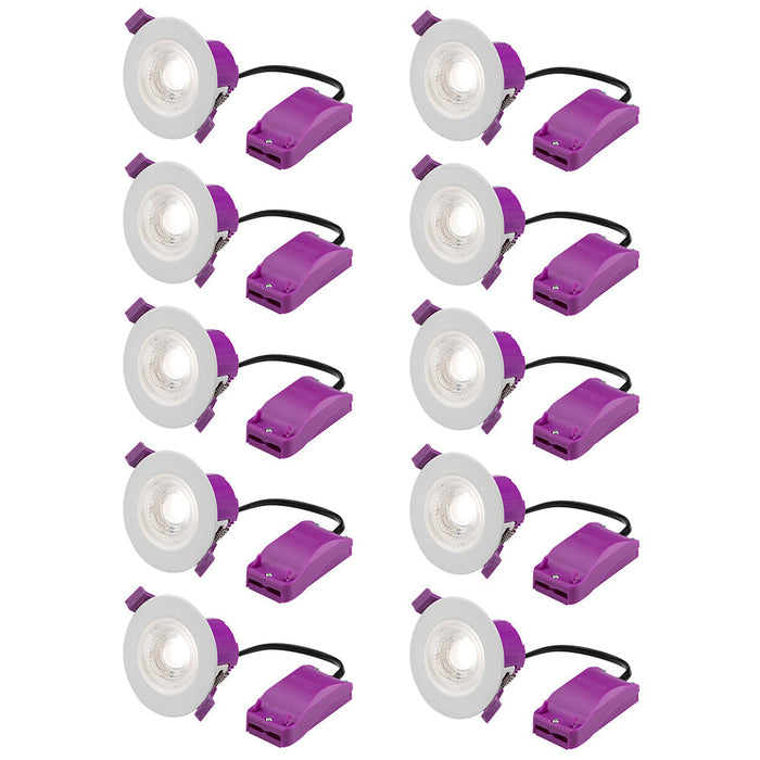 Knightsbridge RE6CTF RenuLED Fixed - 6W IP65 Fire-Rated LED Downlight with 3 x CCT (10 Pack)
